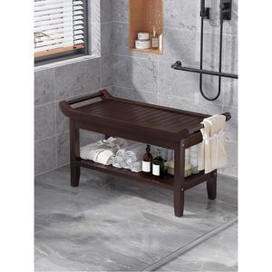 나무 샤워 벤치 의자 편백 월넛 방수 욕실나무의자 단층 스툴 대기실 히노끼 목욕탕원목벤치