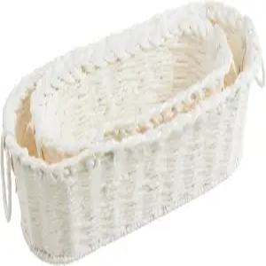 머드 파이 Wht 종이 로프 빵 바구니; 작은 5인치 X 12 1/2인치 큰 6 16