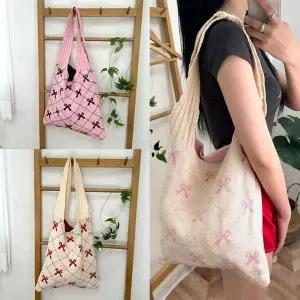 [셀러에이드]루아즈니트여성 보부상 수납 데일리 리본 보스턴백 호보백