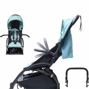 유모차 범퍼 바 각도 조절 가능 교체 팔걸이 탈부착 핸들 크로스 액세서리 블랙 스무스 가죽 커버로 듀얼