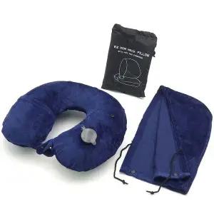 휴대용 I5F7W3I4 차량용U형베개 네이비 차량용 여행용 U형 네이비목쿠션