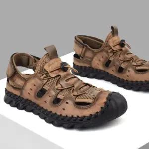 워크샵여행패션 유니크한 디자인 펀칭 스타일 여름 남성로퍼 2컬러