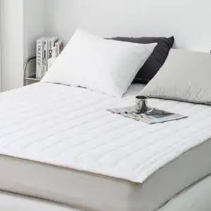 거실패드 순면 슈퍼싱글패드 밴딩 화이트 침대패드 패드 SS