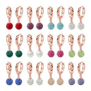 기념일선물 탄생석컬러 미러볼 귀걸이 12종