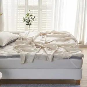 여름이불 (국산) 냉감원단 홑이불패드세트(Q/베이지)