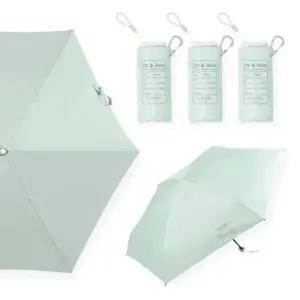 초경량 자외선 차단 우산 6단 민트 UPF50 방풍 niftycolors 접이식