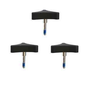 롤링 워커 롤레이터, 접이식 롤레이터 워커, 핸드 추진 등을 위한 톨레오 3Pcs 노브 교체 부품 유니버설, 알루미늄 3점 노브, 메드라인 액세서리