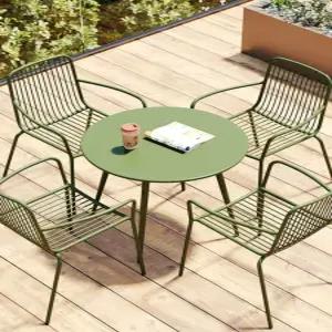 야외테이블 정원 카페 철제 파라솔 발코니 테이블