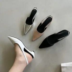 여자면접구두 여성 뮬 스틸리토 낮은굽 직장인 구두 데일리