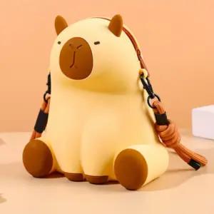 어린이 캐릭터 크로스백 미니 카피바라 실리콘 가방 L인형 인형 크로스 남아선물