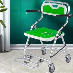 샤워체어 바퀴달린 화장실 이동 접이식 휠체어 목욕카 복지용구 장 좌변기