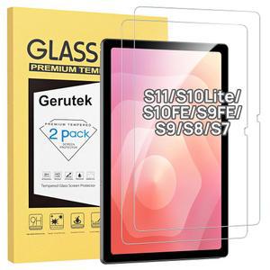 삼성 갤럭시 탭 S11 / S10 라이트 FE S9 5G S8 S7 (11 10.9 인치)용 Gerutek 2 팩 화면 보호기, S펜 호환 [Ultra Clear] [안티 스크래치] [2.5D]