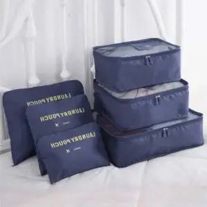 네이비 6종세트 여행용 수납파우치 파우치 화장품파우치