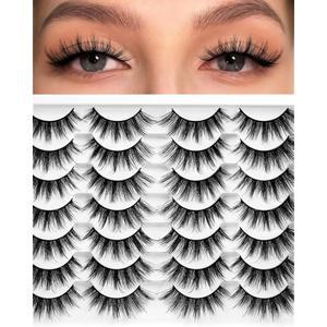 로샤 속눈썹 내추럴 룩 인조 밍크 팩 수제 푹신한 14쌍 고양이 (54)