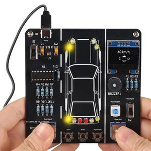 고등학생 및 대학생 학습을 위한 미요우 DIY 자동차 운전 시뮬레이션 납땜 연습 키트, 전자 프로젝트 드라이버 시뮬레이터 키트