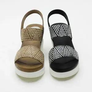 [패션] 여름 여성 웨지힐샌들 키높이 통굽샌달 쿠션감 푹신한