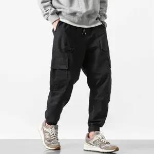 남자 카고 포켓 조거 트레이닝 밴딩 팬츠 바지
