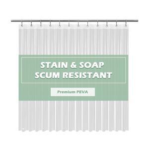 EHZNZIE 클리어 샤워 방청 경량 PEVA 커튼 라이너 12 방수 인치 72X72