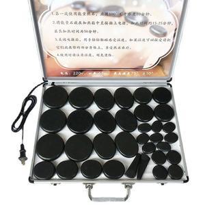 스톤 찜질 핫스톤 화산석 마사지 원형 평면 8개 9X7X3