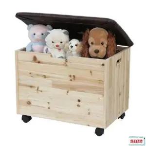 수납함 삼나무 원목 쿠션토이박스 G-071