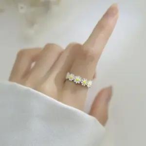 실버커플링반지 선물용은반지 꽃패턴 은반지 오픈링 패션 레이어드링