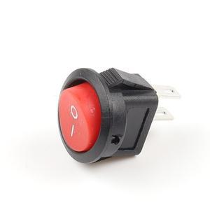 호환 5pcs KCD1-105 직경 작은 라운드 보트 로커 스위치 블랙 미니 화이트 레드 2 핀 ON-OFF