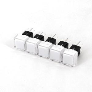 호환 5Pcs TS5 사각형 9.2x9.2mm 6Pin LED 순간 SPST PCB 미니 푸시 버튼 클릭 택트 스위치