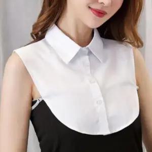 카라 넥케이프 페이크 레이어드 셔츠 여성 이너