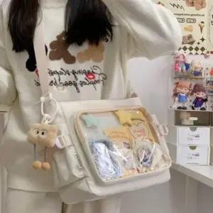 2컬러 나만의 가방꾸미기 투명 크로스백 야구 콘서트