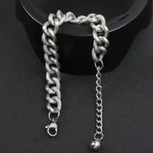 남녀공용 체인 팔찌 써지컬스틸 체인팔찌 커플 로사리오