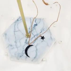 [셀러에이드]여성목걸이 로즈골드 달과별 펜던트 목걸이 PM1000-5