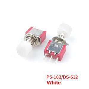호환 PS-102 DS-612 미니 순간 자동 리턴 푸시 버튼 스위치  ON  2A 250VAC  5A 토글 3 핀  6mm  5 개