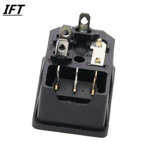 호환 10A 퓨즈 포함 로커 스위치 IEC320 C14 입구 전원 소켓 커넥터 플러그 빨간색 녹색 파란색 검정색