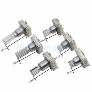 호환 2pcs EC11 인코더 코드 푸시 버튼 로터리 스위치 30 학위 무한 회전 SMD 5pin D 하프 플럼 샤프트