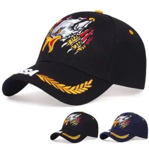 유니 미국 독수리 자수 야구 모자 봄과 가을 야외 캐주얼 자외선 차단 스포츠 캡