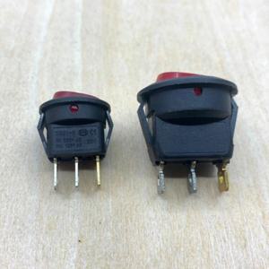 호환 5pcs 16mm / 23mm 라운드 로커 스위치 220V 빨간색 LED 조명 토글 SPST ON/OFF 전기 제어