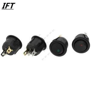 호환 10Pcs ON/OFF 12V 220V 20mm 라운드 로커 도트 스위치 방수 LED 빛 발광 토글 3Pin