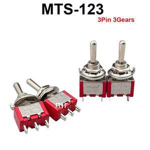 호환 MTS-123 223 더블 리셋 6MM 버튼 쉐이크 헤드 토글 스위치 3/6 핀 3 기어 로커
