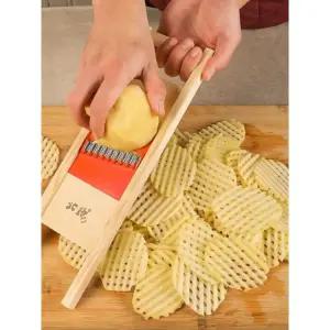 주방용 벌집 감자채칼 가정용 감자썰기 물결 감자칩 격자 슬라이서