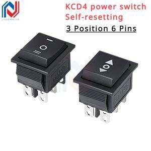 호환 1PCS 셀프 리셋 로커 스위치 순간 KCD4 전원 ON-OFF-ON 재설정 3 6 핀 16A 250VAC/ 20A