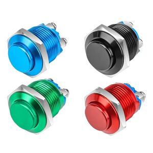 호환 2/5/10Pcs 방수 IP67 16mm 라운드 금속 스위치 셀프 리셋 ON-OFF 순간 푸시 버튼
