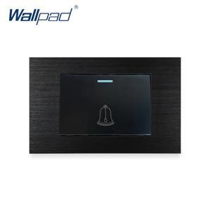 호환 초인종 리셋 벽 조명 스위치  월패드 강화 유리 패널 푸시 단추  118x75mm  16A AC 110-250V