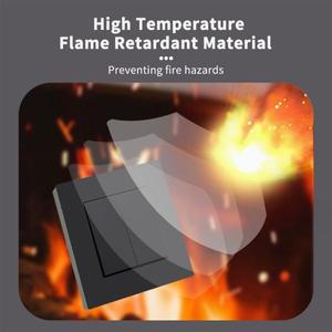 호환 WESA 검정색 서리로 덥은 벽 로커 스위치 난연성 플라스틱 패널 이중 버튼 2 갱 단방향 조명 켜기끄기