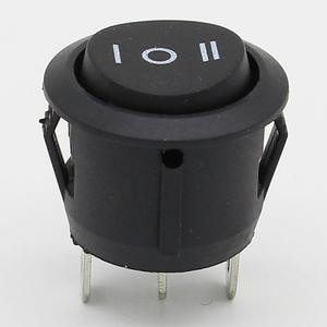 호환 10Pcs 23mm 라운드 블랙 3 핀 10A/125V 6A/250V AC 위치 SPDT ON-OFF-ON 로커 스냅인