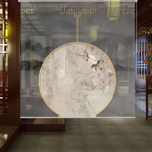 앤틱 전통 블라인드 커튼 우아한 파티션 커텐 정교한