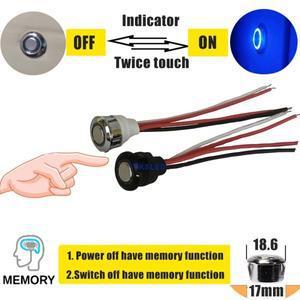 호환 LED 조광기 5V 12V 24V Recessed 터치 센서 스위치 버튼 제어 스트립 무단 디밍 DIY 침대 사용자 지정