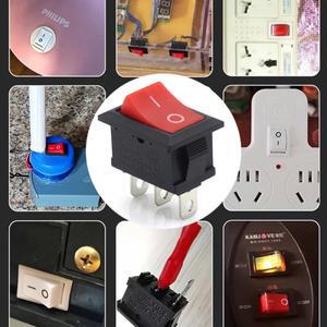 호환 KCD1 시리즈 로커 스위치 1개  2/3/4/6핀  2/3 위치  6A/250V 10A/125V AC  15mm x 푸시 버튼  보트/