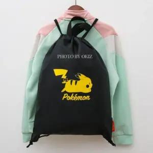 포켓 몬 블랙 초등 조리개 신발주머니 백팩 학원 보주머니 실내화가방 남아 미술 키즈 관백 수납 학습지 문