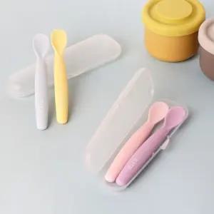 일사랑  실리콘이유식스푼세트 수저 초기숟가락 중기 유아식