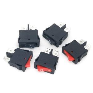 호환 10 개/몫 계측기 스위치 KCD1-110 21x10mm SPST 2 핀 250V 6A 보트 스냅인 ON OFF 로커